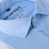 Sky Blue Micro-Pattern Formal Shirtt - Sale