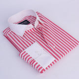 Salmon Pink Premium Egyptian Cotton Formal Shit With White Cuff And Collar