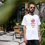 Donut Grownup Half Sleeves Black T-shirt