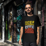 Keep Life Simple Half Sleeves Black T-shirt