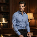 Premium Blue Formal Shirt For Men