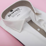 Premium White Formal Shirt – Contrast Edition