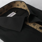 Black with Contrast Details Formal Shirt 16.5 Collar