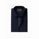 Navy Blue with Contrast Details Formal Shirt 15.5 Collar