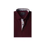 Dark Purple with Floral Details Formal Shirt 15.5 Collar