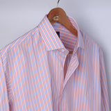 Peach Stripe Formal Shirt For Men. - YNG Empire