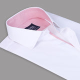 White Formal Shirt With Micro Checks Details - YNG Empire