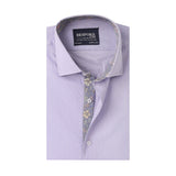 Lilac With Floral Contrast Formal Shirt 15.5 Collar