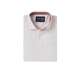 LILAC Stripes White Formal Shirt 15.5 Collar