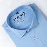 Classic Light Blue Striped Formal Shirt - Bespoke Collection