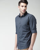 Basic Dark Grey Casual Shirt For Men - YNG Empire