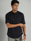 Black Solid Casual Shirt For Men - YNG Empire