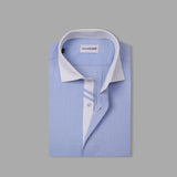 Sky Blue With White Collar Formal Shirt For Men