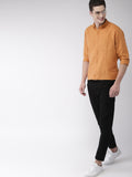 Orange Solid Casual Shirt For Men - YNG Empire