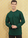 Men Casual Green Solid shirt Kurti Style - YNG Empire