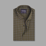 Army Green Printed Casual Shirt For Men - YNG Empire