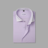 Purple With White Collar Formal Shirt For Men