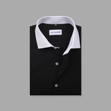 Black With White Coller Formal Shirt For Men