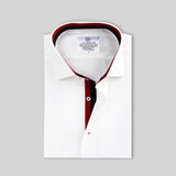 Premium White Formal Shirt with Blue and Red Sports Vol 2