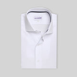 Premium White With Black Band Formal Shirt For Men