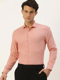 Peach Solid Athletic Fit Formal Shirt For Men - YNG Empire