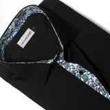 Black Premium Formal Shirt with floral design Details - YNG Empire