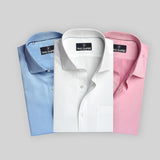 Basic Pack Of 3 Premium Formal Shirt For Men - YNG Empire
